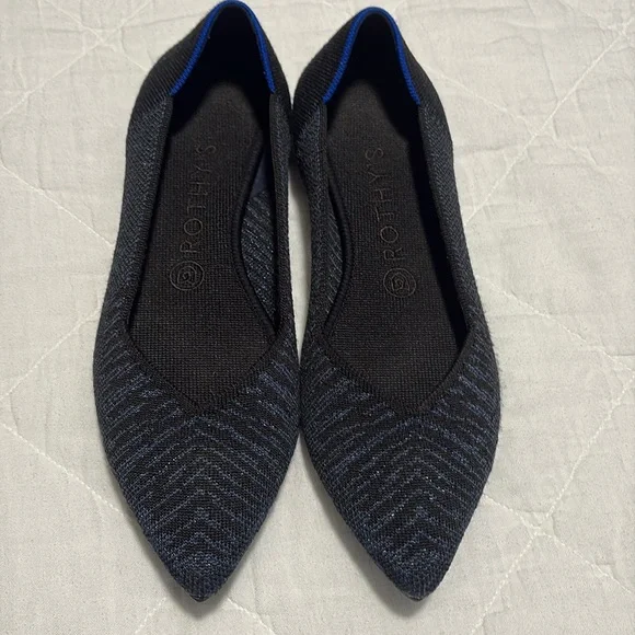 Rothy's The Point Midnight Metallic Zebra - Picture 8 of 14